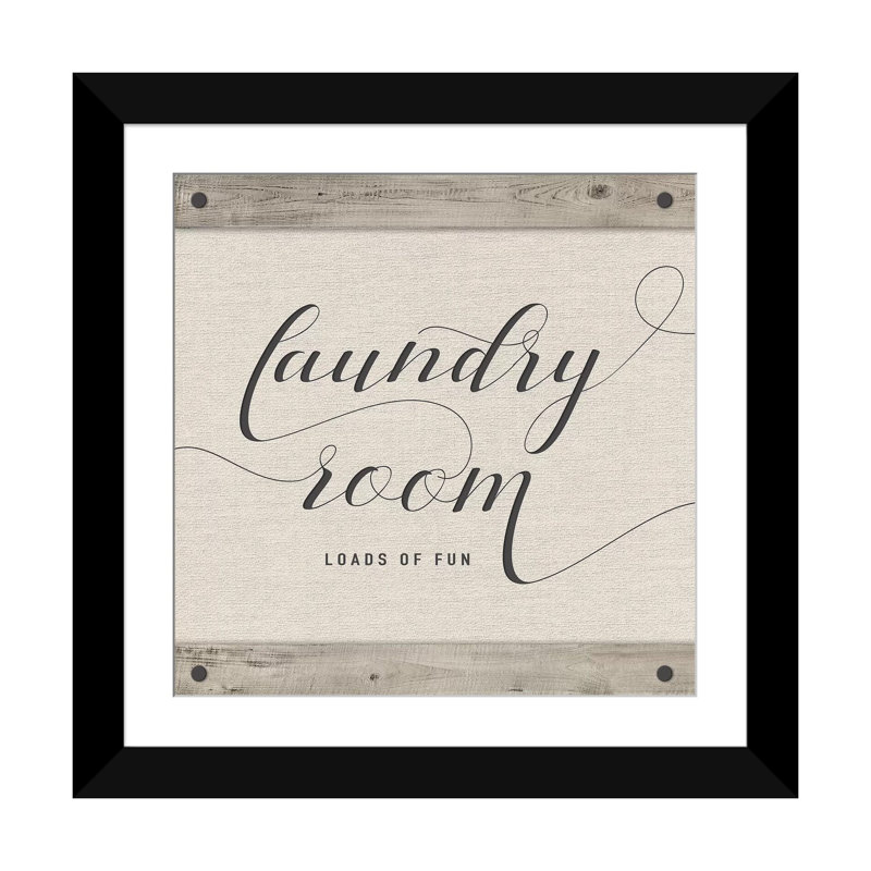 " Laundry Room " by Amanda Murray, 24" H x 24" W x 1" D, Black Framed