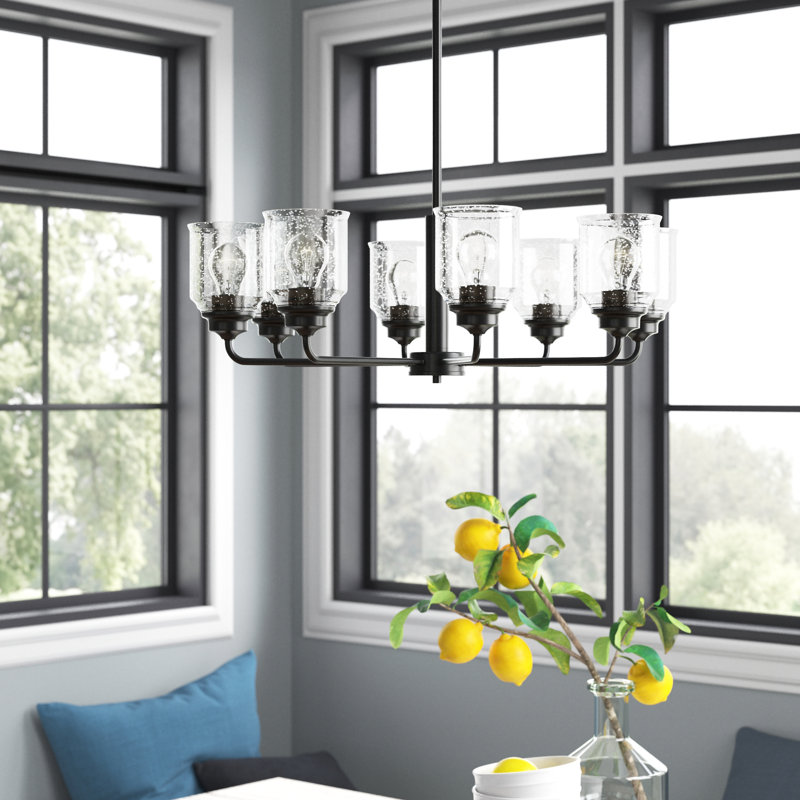 Nunez 8 - Light Dimmable Classic / Traditional Chandelier, Black