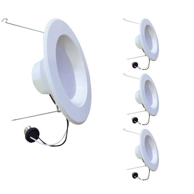Bulbrite 5/6 in. LED Recessed Downlights, 75W Equivalent, Cool White (4000K), White, Dimmable