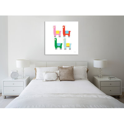 «The Llamas», toile tendue par Ann Kelle