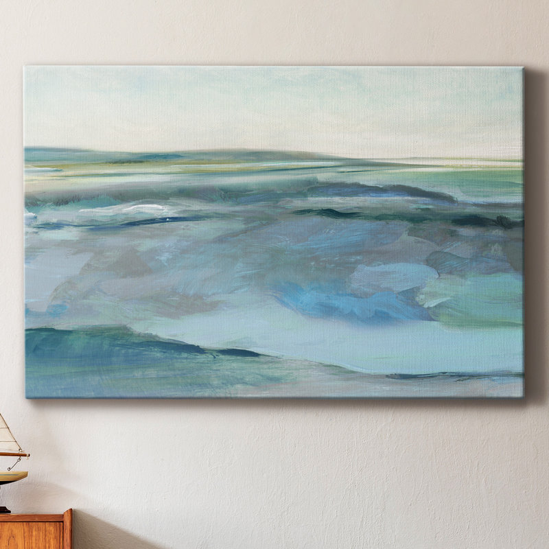 Marée basse - peinture sur toile tendue, H 8 po x l 12 po x P 1,5 po