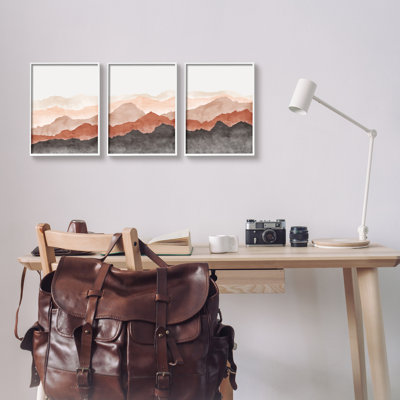 «Southwestern Crags Mountain Peaks» par JJ Design House LLC - 3 pièces, impression