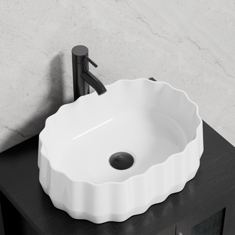 Lavabo de salle de bain en céramique 18,9 "