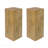 Wood-Look Square-Column MGO End Table,  H33.75",Wood-Like Distressed Finish, Mix with Different Heights, Indoor Outdoor Use,Natural Color-1910214385