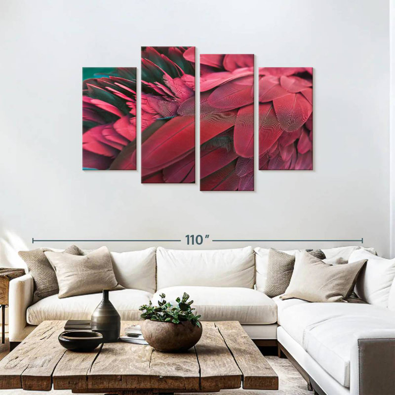 Brampt Feather, 48" H x 75" W