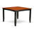 7 Piece Kitchen Counter Set Consist of a Square Dining Room Table with Pedestal and 6 Dining Chairs, Black & Cherry-49668146