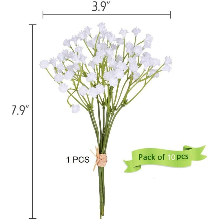 10pcs Artificial Baby Breath Flowers Gypsophila Bouquets Real