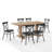 Heymann Trestle Dining Set with Steel Chairs -55036184