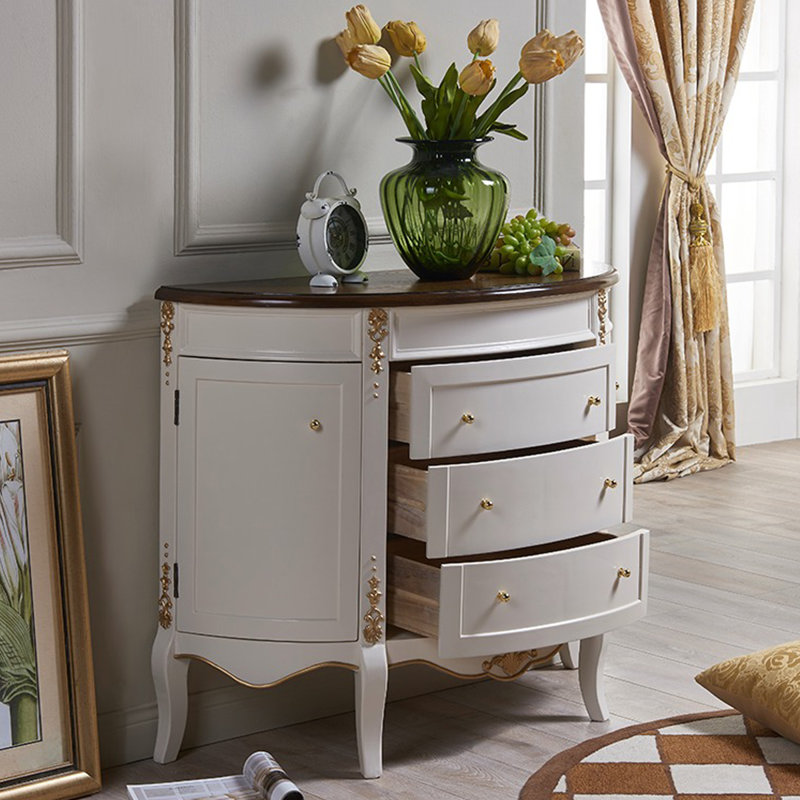 Retro Wooden Accent Cabinet - Solid & Eco-Friendly, 35.4" H x 47.2" W x 17.7" D