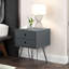 Pair of Irmtraud Premium 2 Drawer Bedside Tables - Set of 2 Stylish Pair of Nightstands-441685462