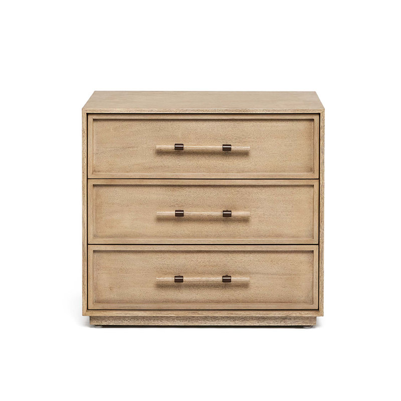 Clement 3 - Drawer Solid Wood Nightstand