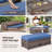 Valierius Adjustable Outdoor Wicker Daybed Patio Sofa Bed, 5-Position With Storage Ottoman-675546929