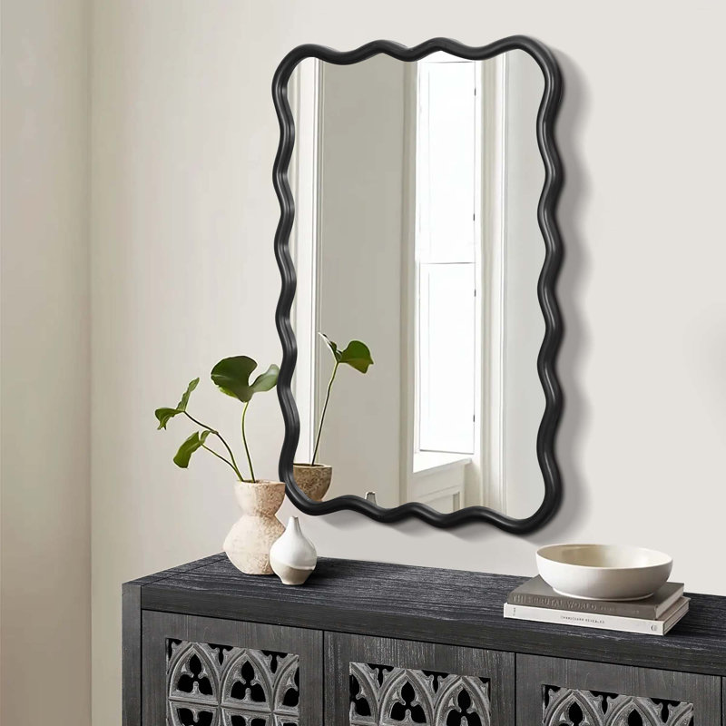 Miroir 40 po x 28 po, Noir, Rectangulaire