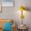 Modern Mid-Century Yellow Flower Bud Wall Sconces Sleek Plug In Wall Light Fixtures For Bedroom-117228024-117228023