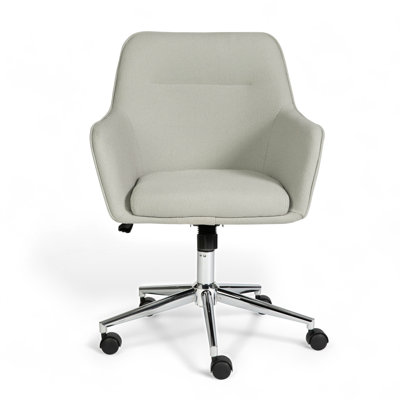 Rayna Upholstered Swivel Home Office Chair with Flared Arms by Martha Stewart by Martha Stewart