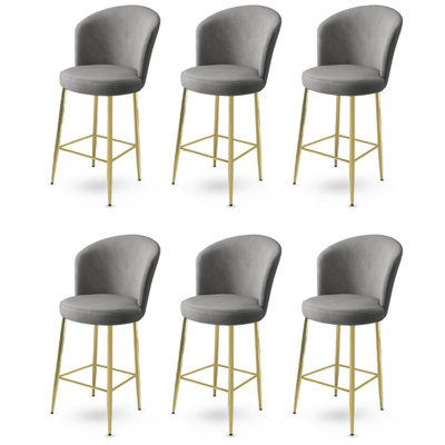 Pease Upholstered Faux Leather Bar Stool