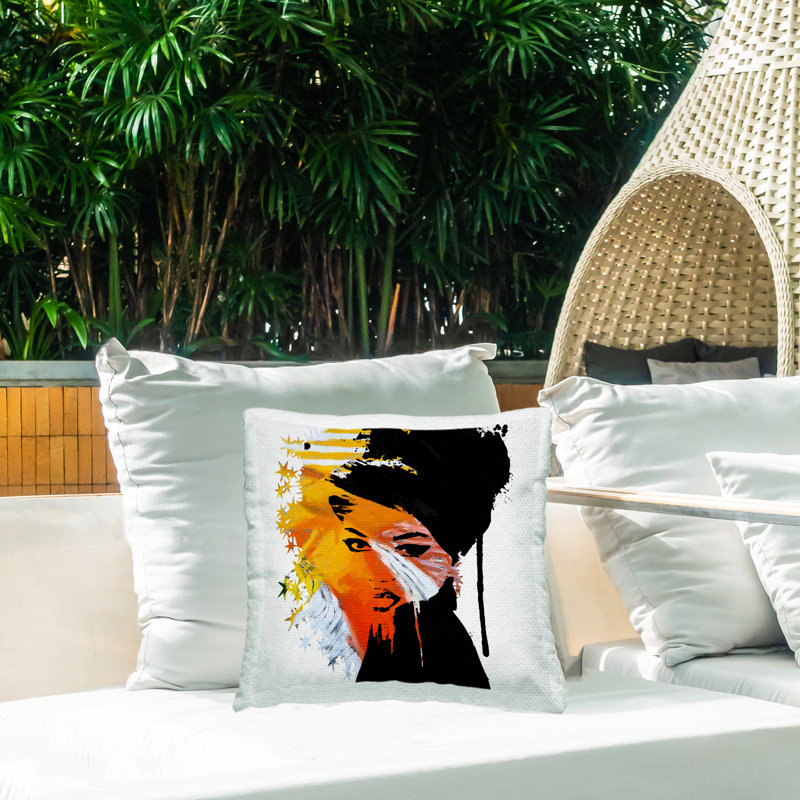 Housse et insert de coussin décoratif en polyester pour intérieur / extérieur Karen Smith