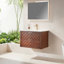 Meuble-lavabo mural simple et flottant 30 po avec comptoir en céramique pré-assemblé 30 po