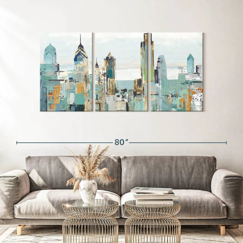 City I, 30" H x 62" W