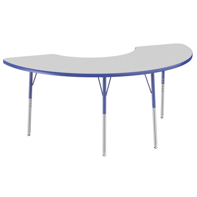 Table d'activité demi-lune 36 "x 72" avec pieds réglables