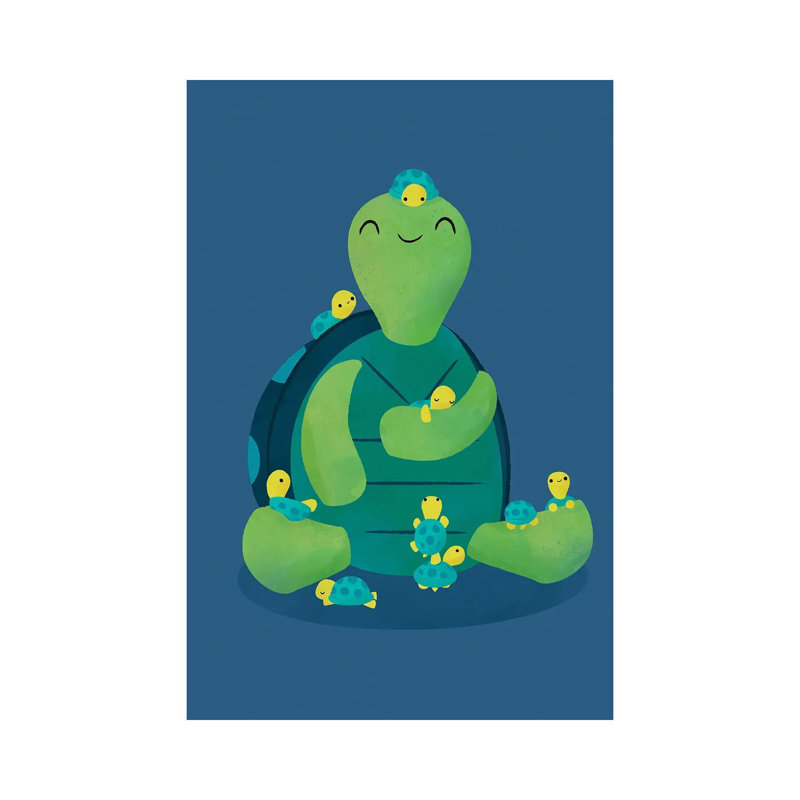 Turtle Mama 1 Piece Wrapped Canvas Wall Art, 66.04 cm H x 45.72 cm W x 1.91 cm D