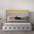 Bed Frame With LED Lights Headboard, Fast-Charging USB Port-1142682465-1142682476