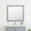 Bernharda l 34 po x H 32 po Miroir de salle de bain rectangulaire à montage en surface moderne et contemporain gris Empire-1211265042-1211265038