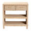 Console avec 2 tiroirs et 2 tablettes ouvertes