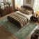 Watte Vintage Floral Border Washable Area Rug with Non-Slip Backing for Living Room & Bedroom