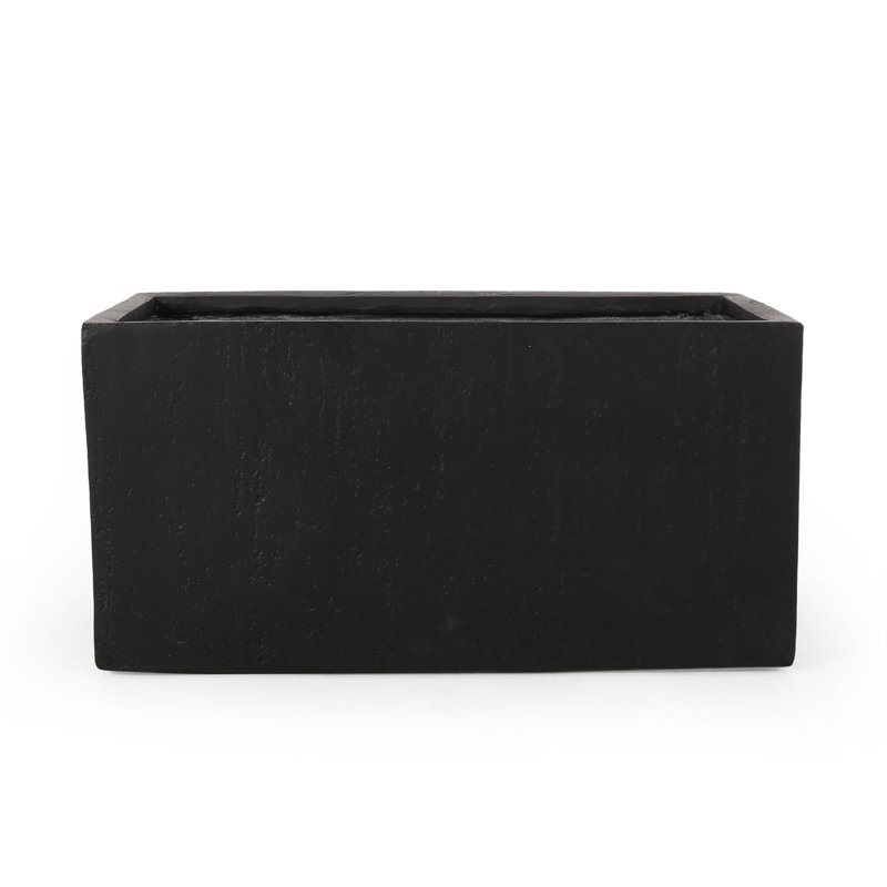 OUTDOOR LARGE SQUARE MGO PLANTER  35''L, Black