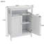 Armoire de rangement pour salle de bain avec portes à double volet - blanc, grand espace, peinture, volets blancs faciles à assembler, rangement facile, simple requis