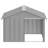 vidaXL Dog House Gray 45.9"x40.6"x32.3" Galvanized Steel-503148093-503148066