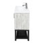 Meuble-lavabo de 24 po avec robinet en aluminium texturé de haute qualité, tablette ouverte en fer et patins réglables pour une installation stable.