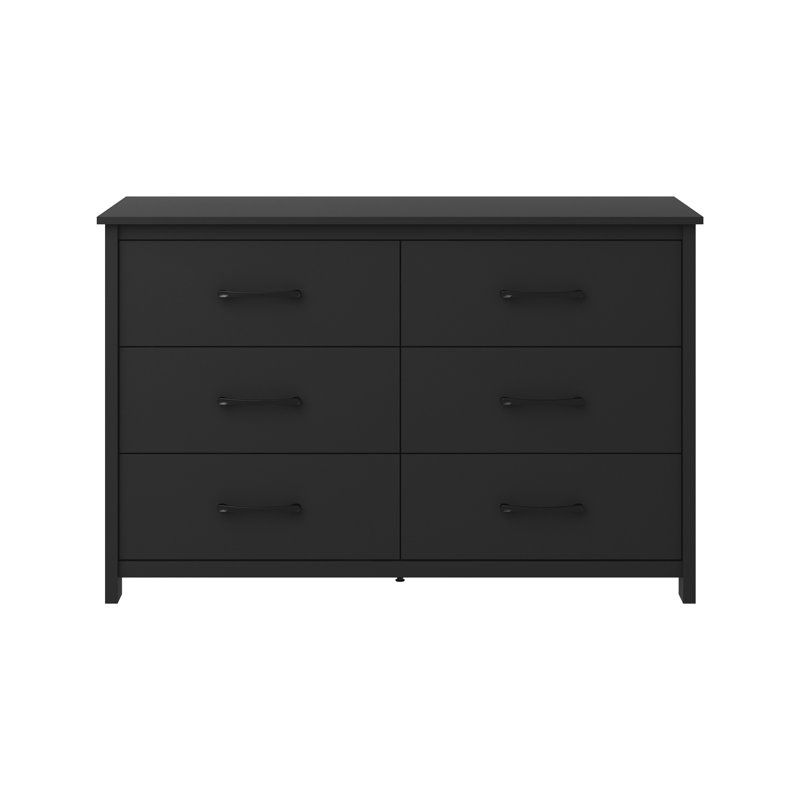 Commode 6 tiroirs Allysyn, Noir