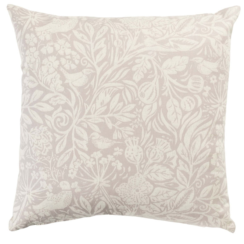 Serene Garden Printed Cotton Cushion, 43x43cm, Feather filled