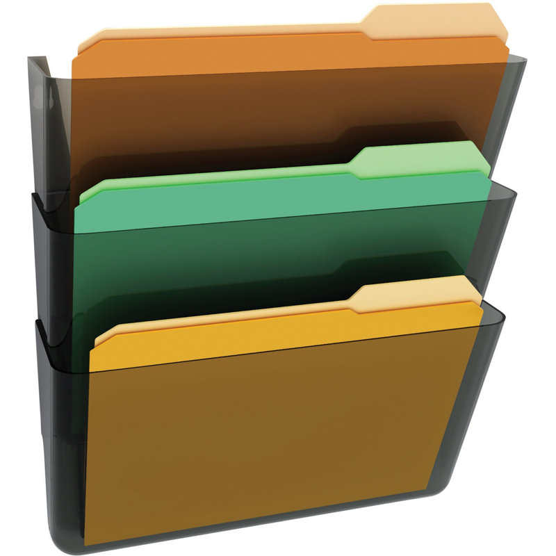 Smoke Expanding Wall File Pocket System with 3 Compartments