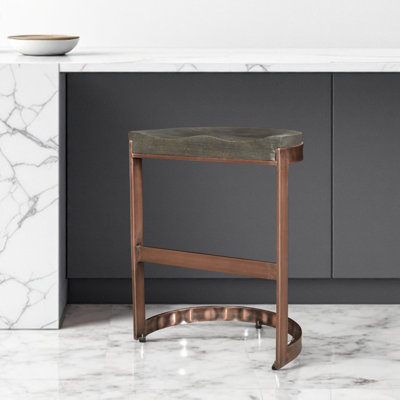 Tabouret de comptoir HomeRoots avec structure en métal