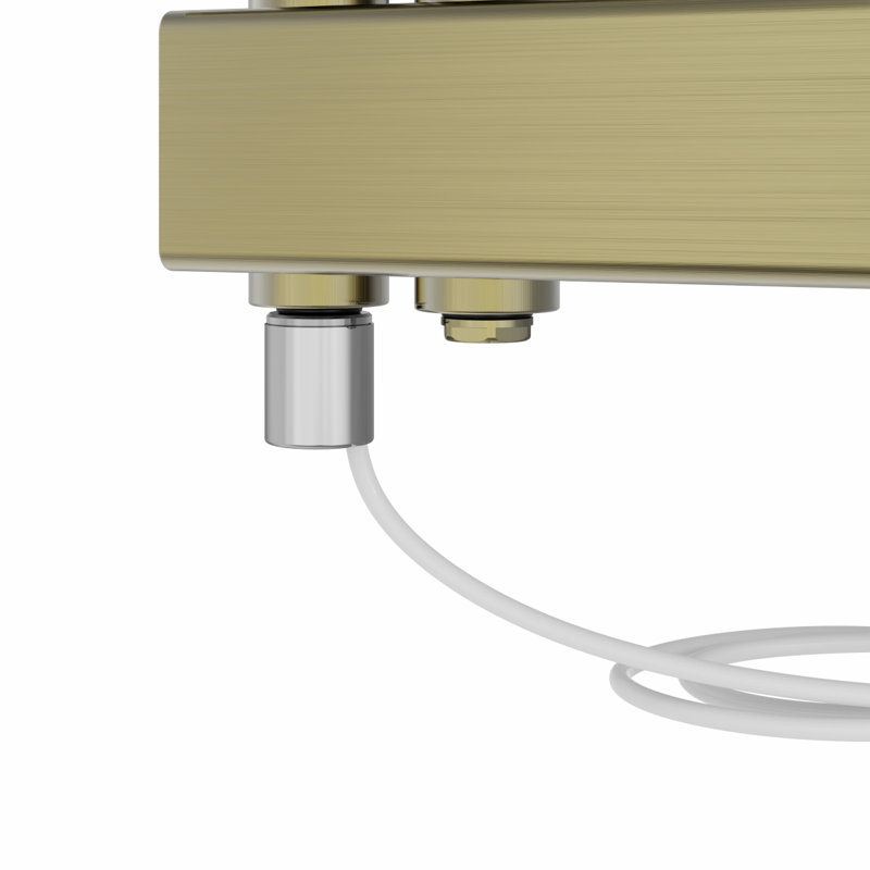 Roianne Designer Towel Rail Heated Towel Rails, Brushed Brass, 138cm H x 50cm W x 6.7cm D