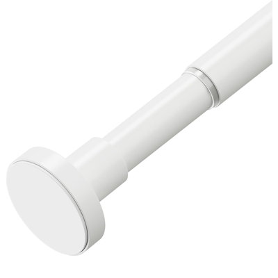 48cm Straight Tension Shower Curtain Rod & Hook Set