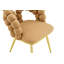 Chaise de salle à manger moderne en velours avec dossier à bulles-129422447-129422448
