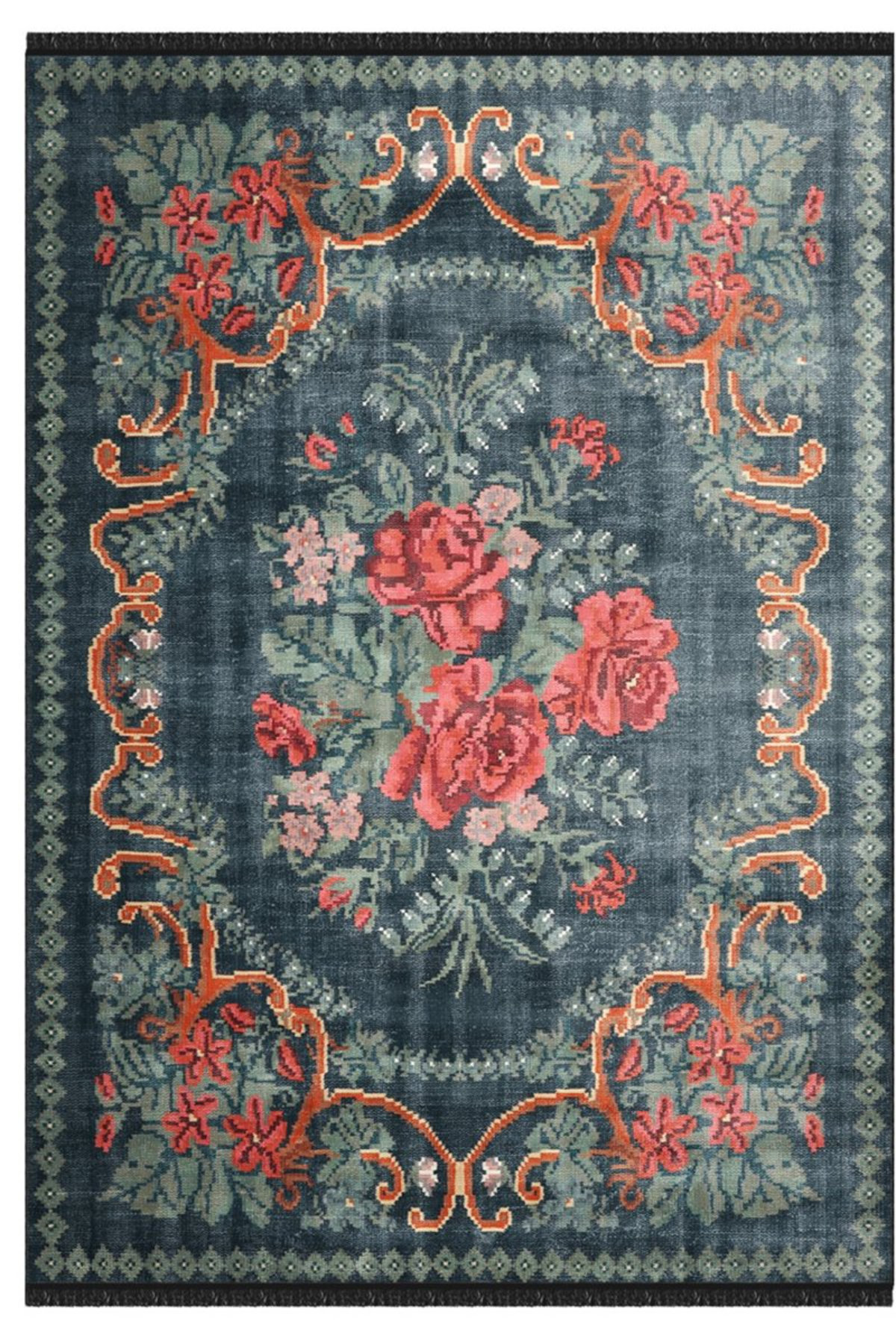 Rugpera Karabag Cotton Floral Indoor/Outdoor Rug Wayfair