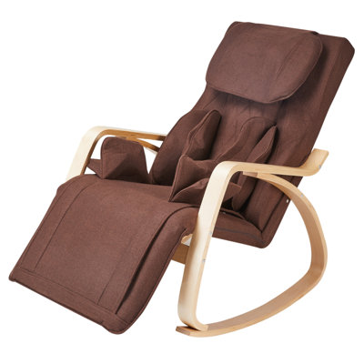 Full Massage Function-Air Pressure-Comfortable Relax Rocking Chair, Lounge Chair Relax Chair With Cotton Fabric Cushion