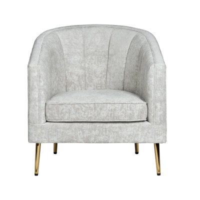 Fauteuil demi-tonneau en lin Chloé