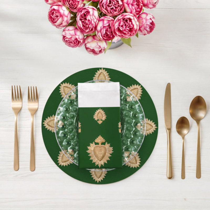 Serviettes de table en satin de coton Exvote