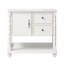 Meuble-lavabo simple 36 po avec lavabo en céramique intégré, tiroir, armoire, tablette ouverte et pieds en bois massif-874921729