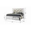 Modern Style Bed With LED Accents & V-Shaped Handles