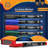 Scribbledo 4 Magnetic Dry Erase Markers Fine Tip Assorted Classic Colours Low Odour 