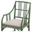 Chaise avec accoudoirs en lin acajou vert Furniture Classics Riley