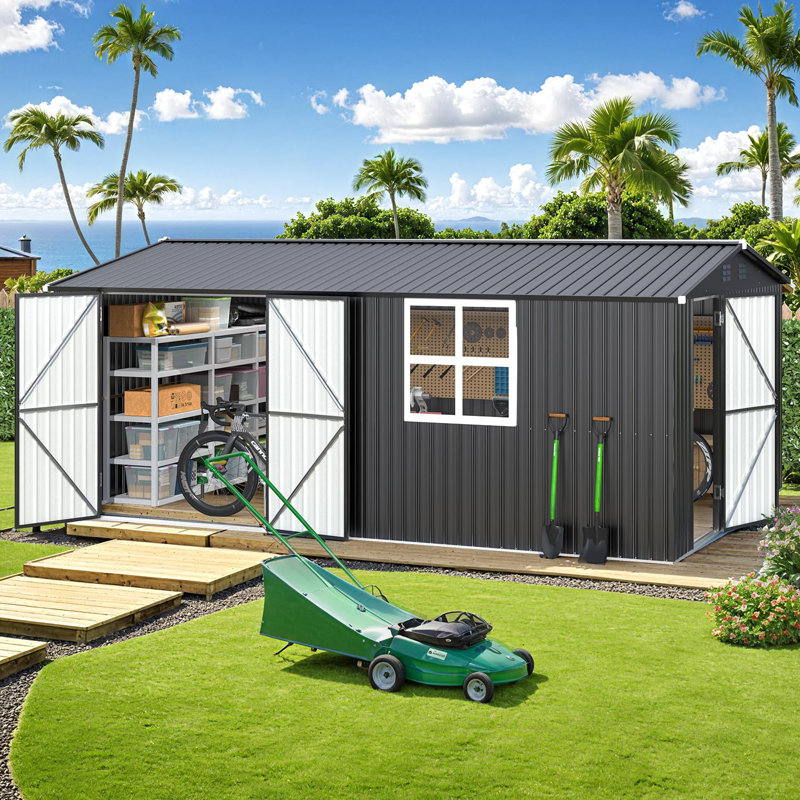 16' X 12' Outdoor Storage Shed With Windows, 16' X 12'
