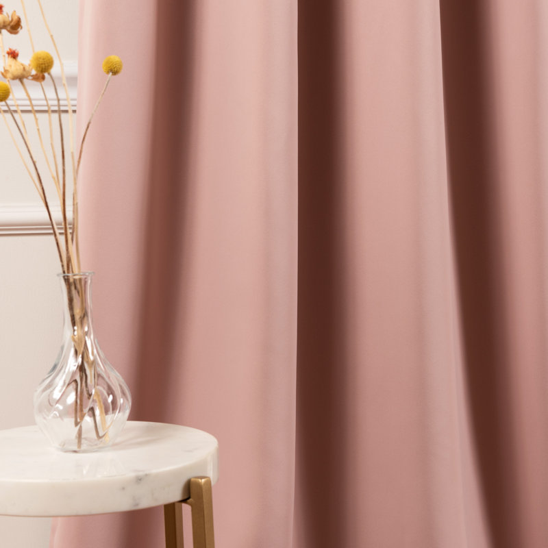 Aubreey Blackout Curtain Panel Pair, Dusty Pink, 52" W x 96" L